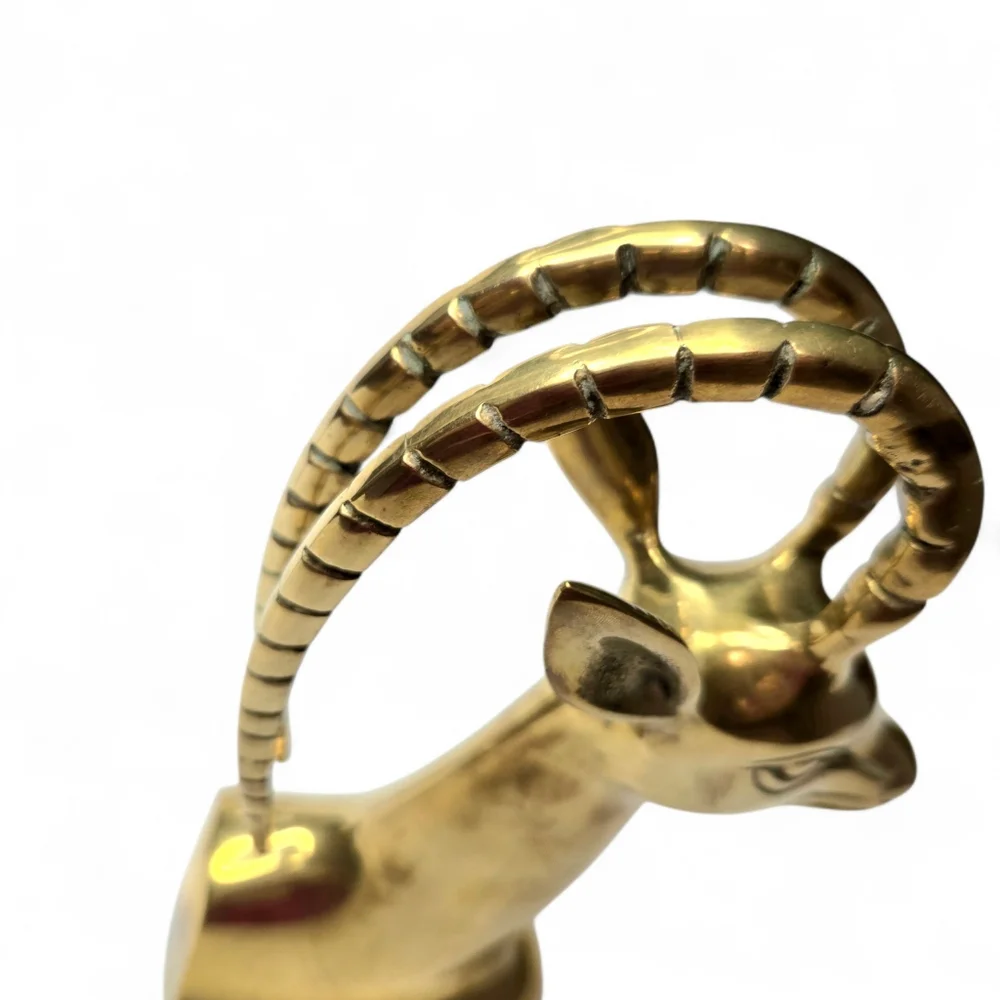 Solid Brass Gazellle Bookends. - Picture 6 of 8